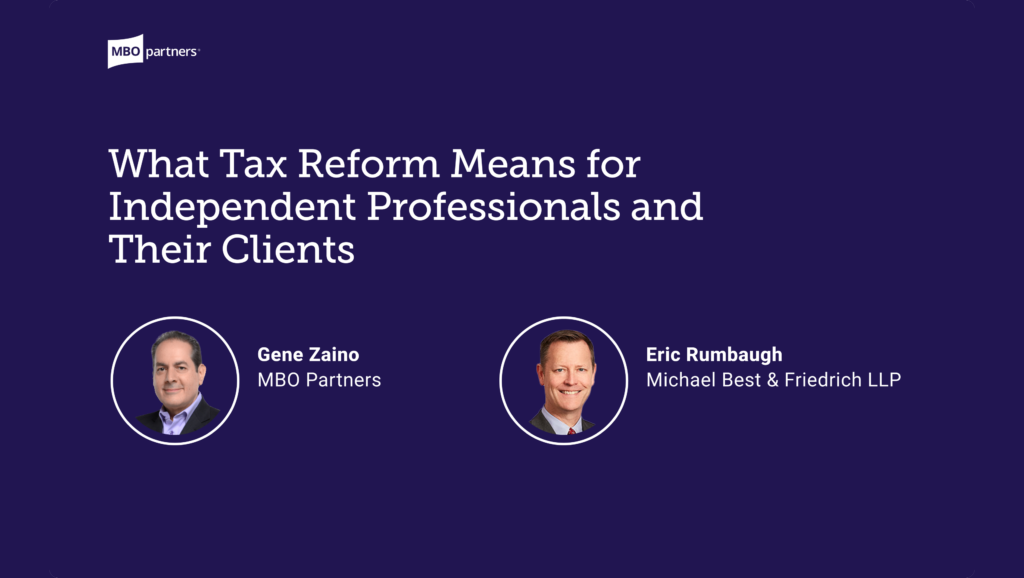 What Tax Reform Means for Independent Professionals and  Their Clients copy